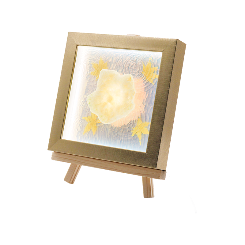 Víz hullámzás borostyán juharlevél szimulációs művész lámpa - Maple Shadow Lamp