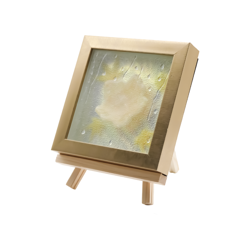 Négyzet világos sárga juharlevél Art Light - Maple Frost