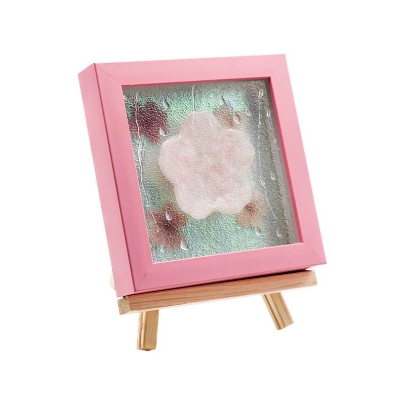 Sárga fa keret Cherry Blossom Art lámpa-Yozakura Rain