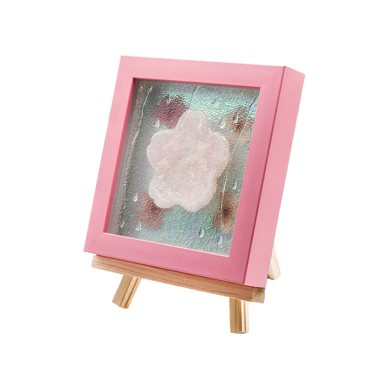 Sárga fa keret Cherry Blossom Art lámpa-Yozakura Rain